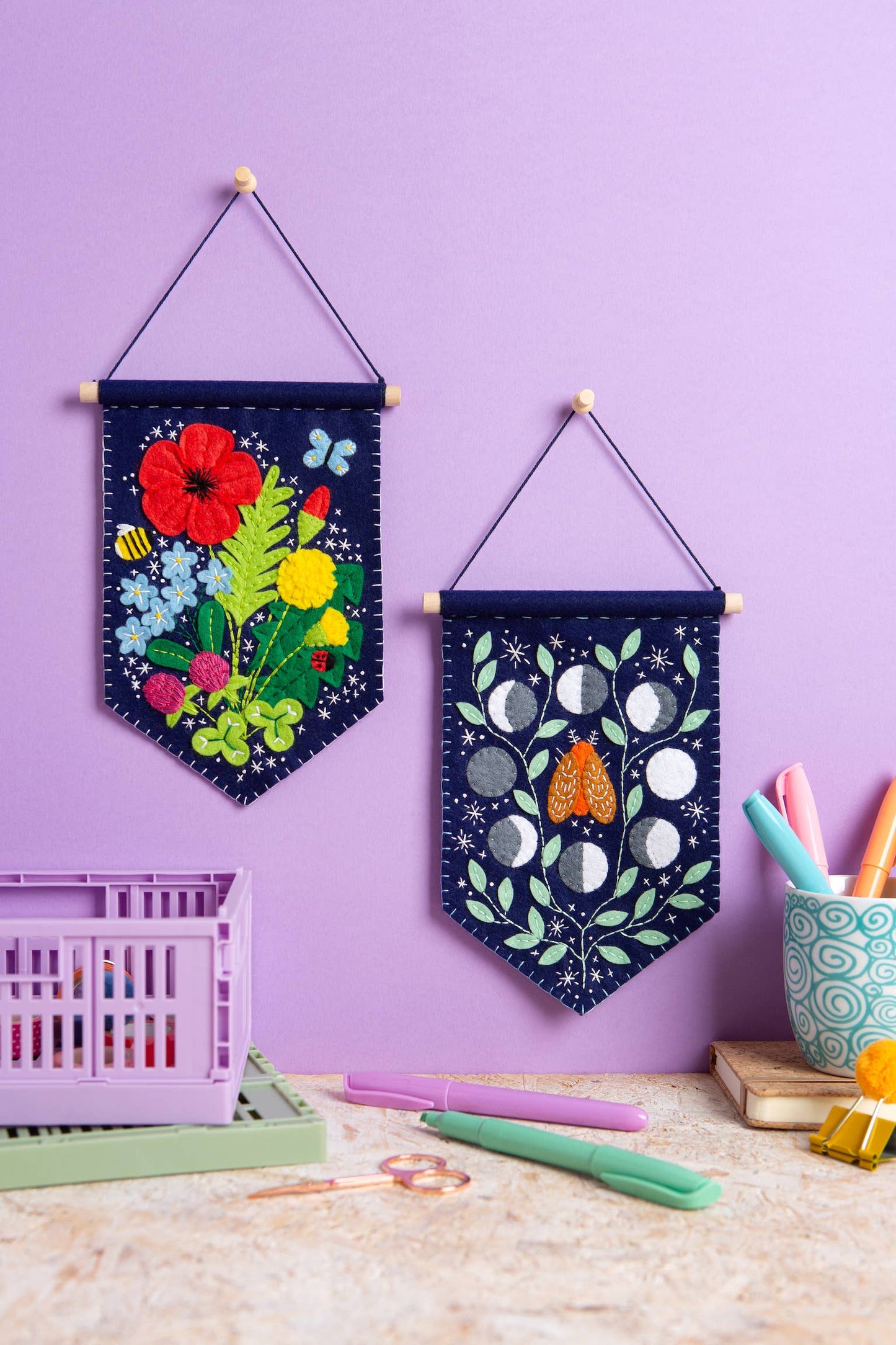 Wildflower Pennant Felt Craft Kit | Complete Craft Kit