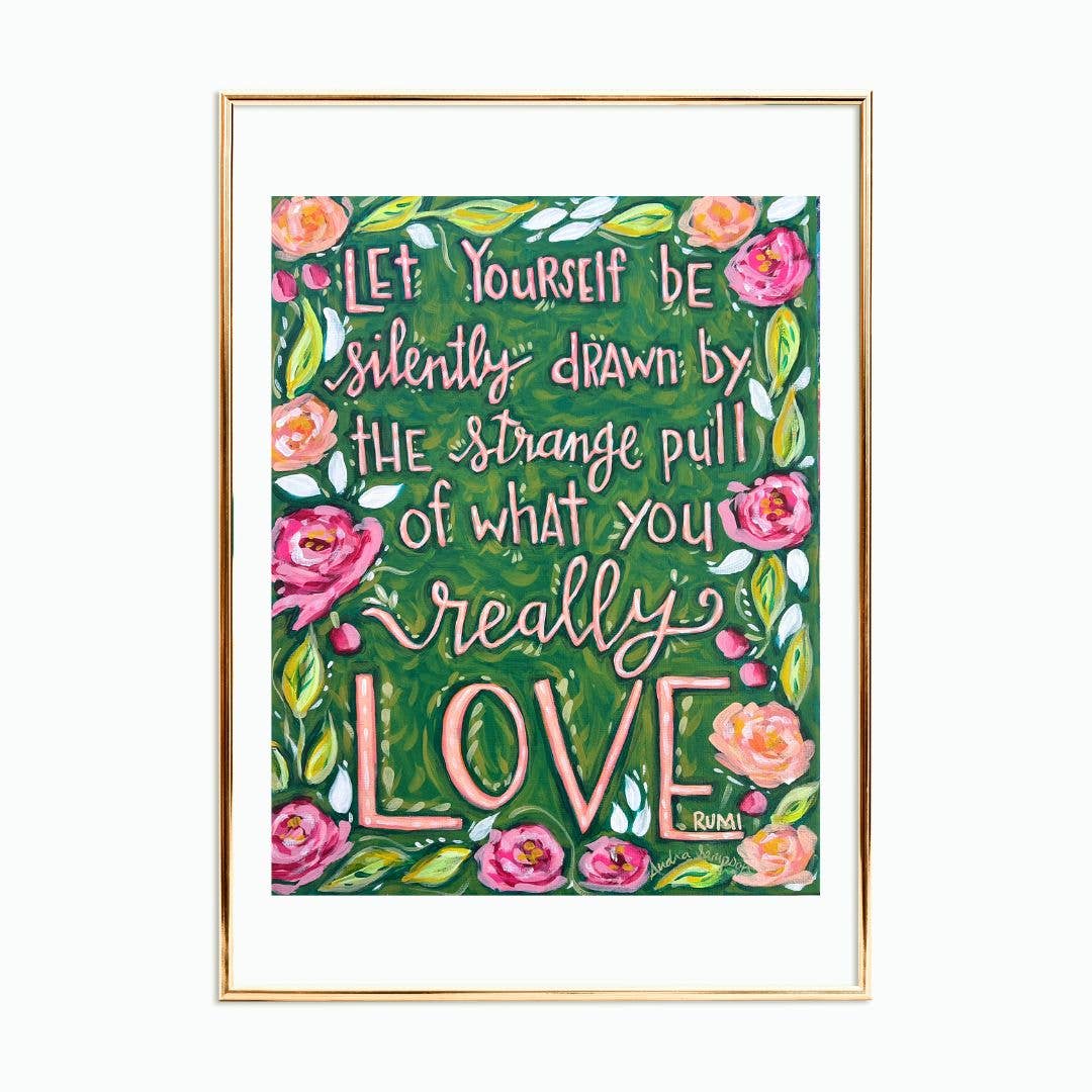 Rumi Quote Reproduction Art Print Paper or Canvas: 5x7 on paper