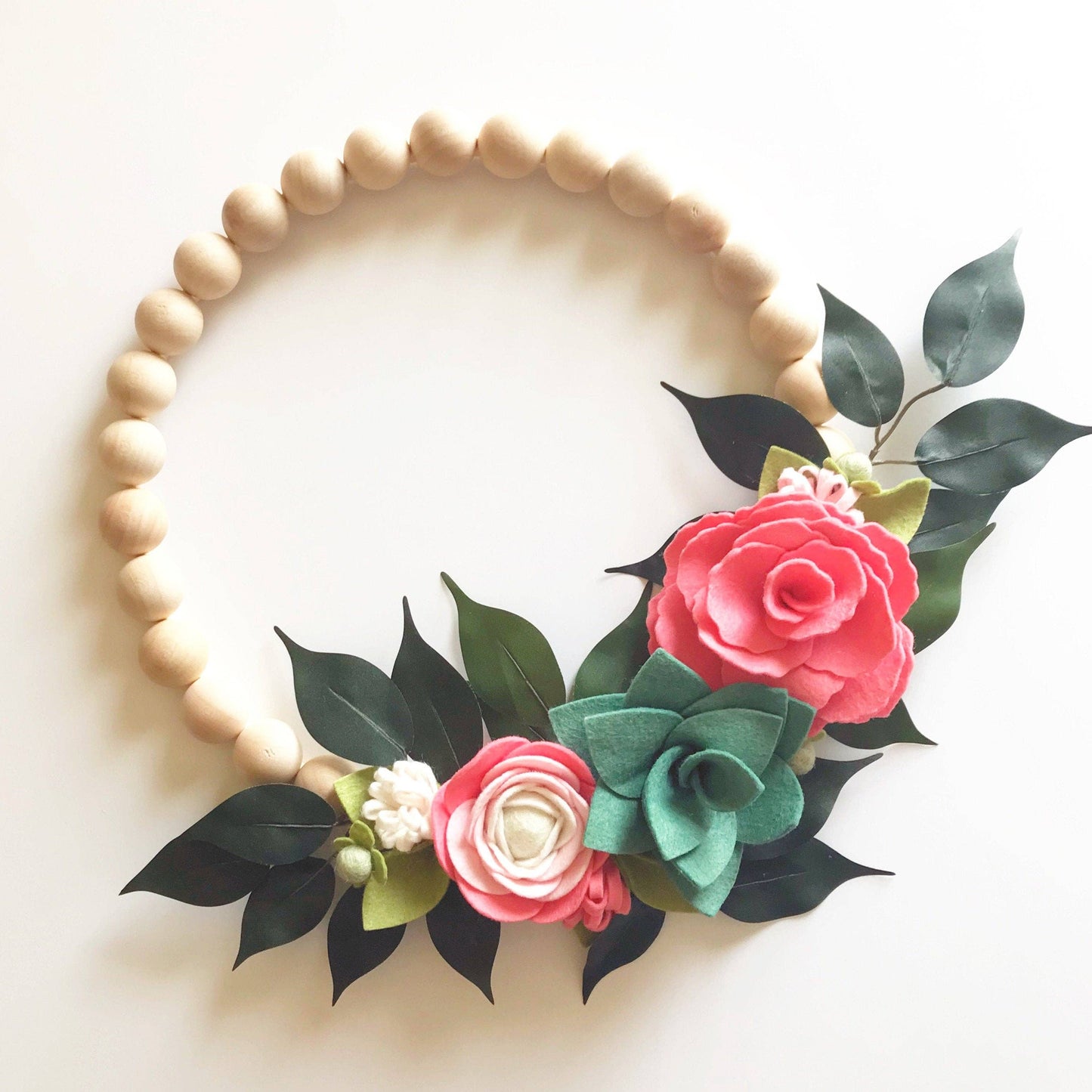 Felt Flower Floral Trio Craft Kit | Coral Sage