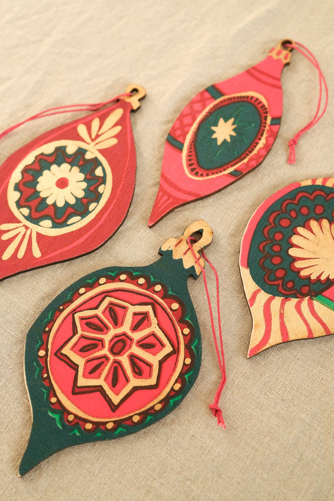 Baubles Wooden Ornaments