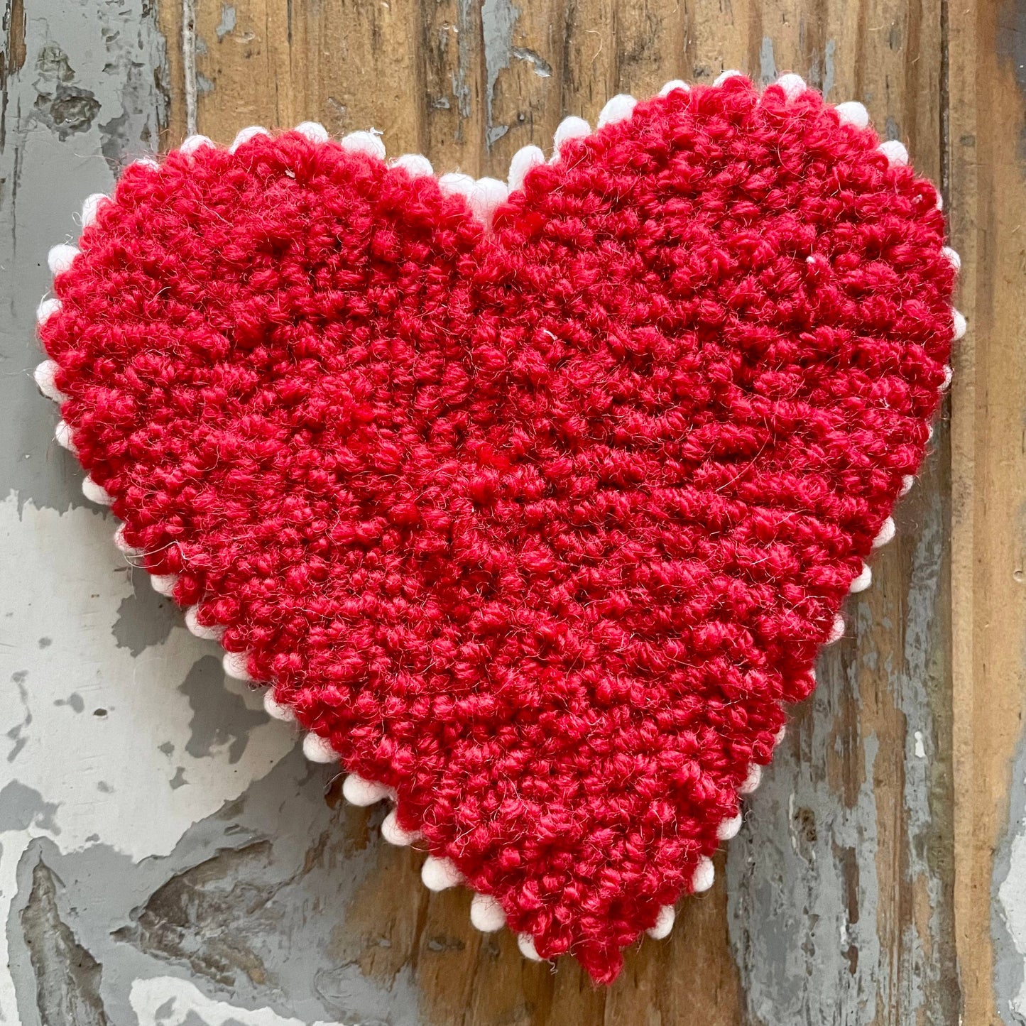 Heart Mug Rug Coaster: Pink