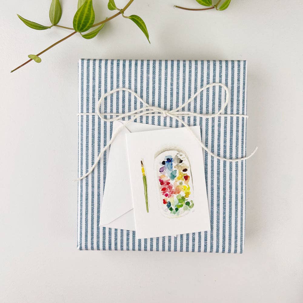 Paint palette mini notecard