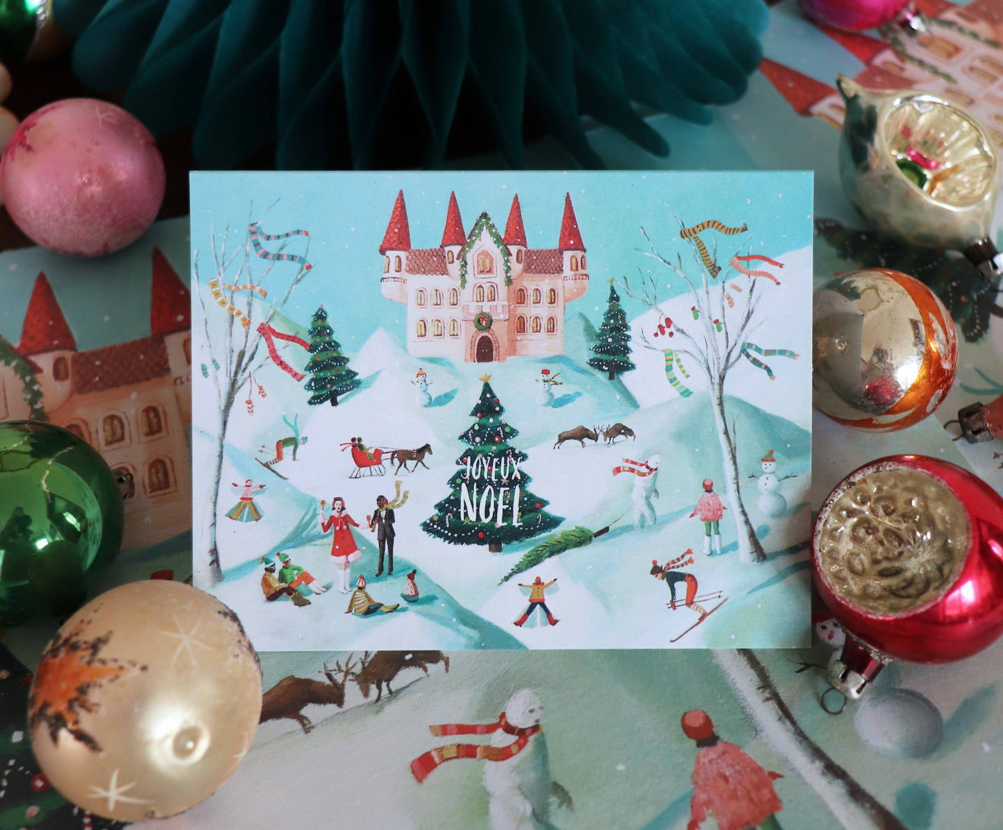 Joyeux Noel Holiday Card- Box Set of 8
