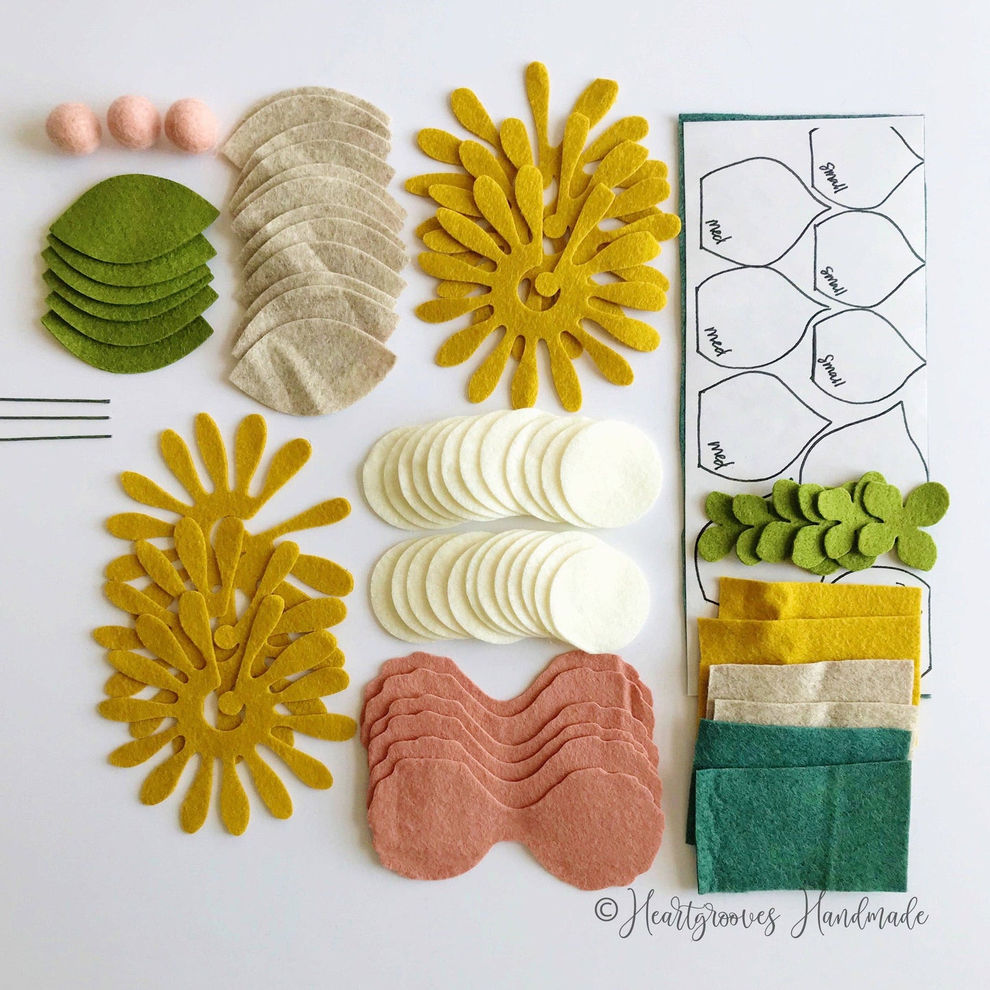 Felt Flower Craft Kit | Succulent Rose