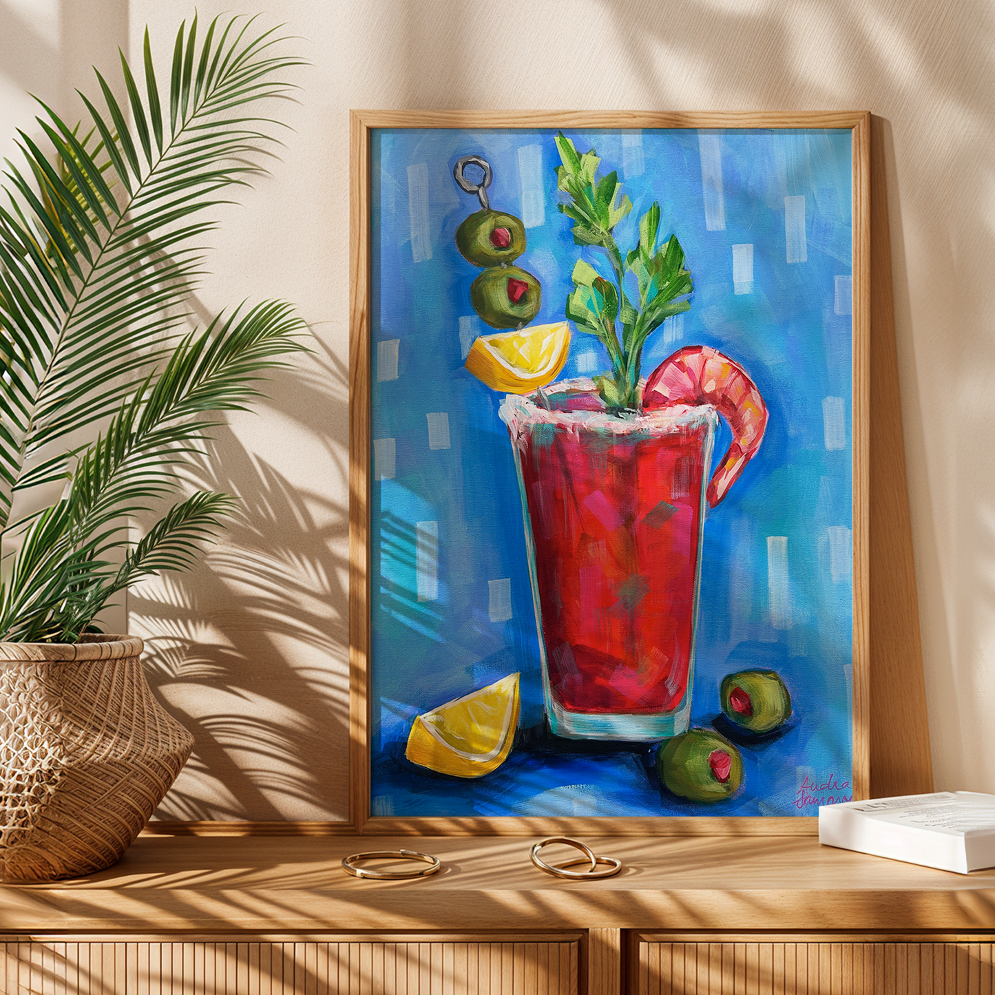 Cocktail Wall Art, Bar Cart, Dopamine Decor, Colorful Kitchen Poster, Food Art Prints: 16x20 print on paper