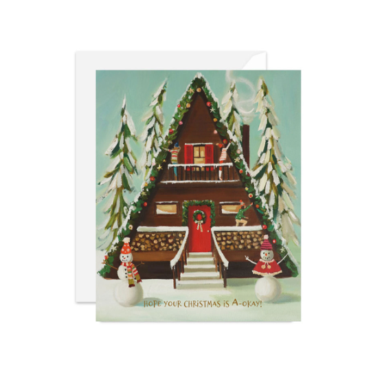 A- Frame Christmas Card- Box Set of 8