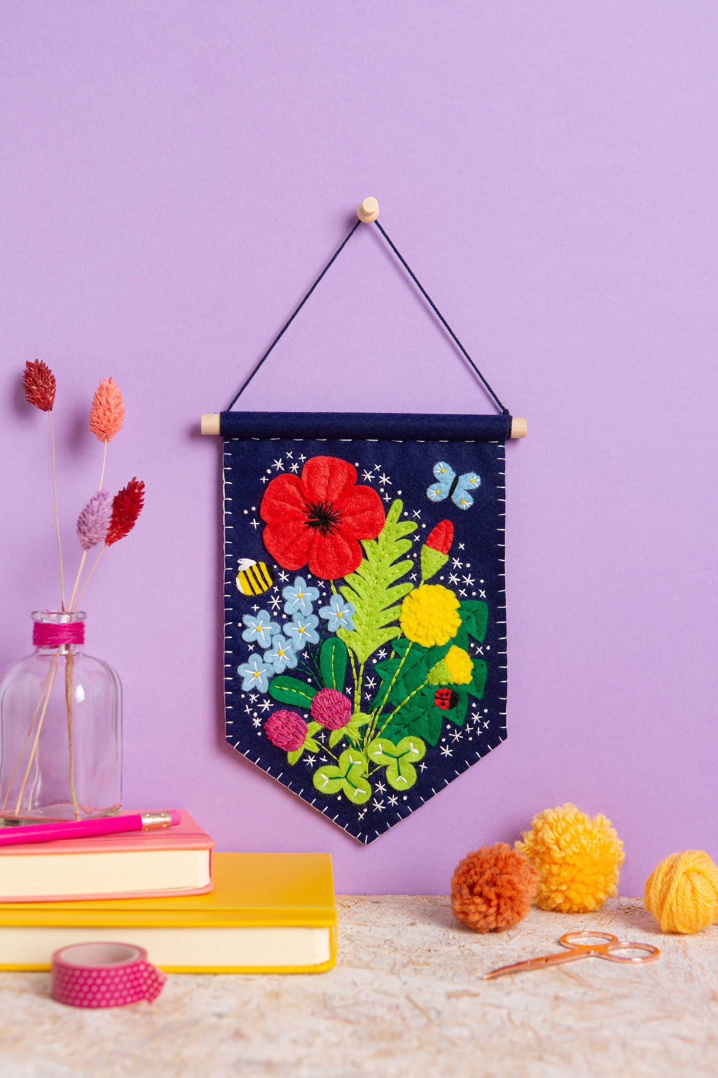 Wildflower Pennant Felt Craft Kit | Complete Craft Kit