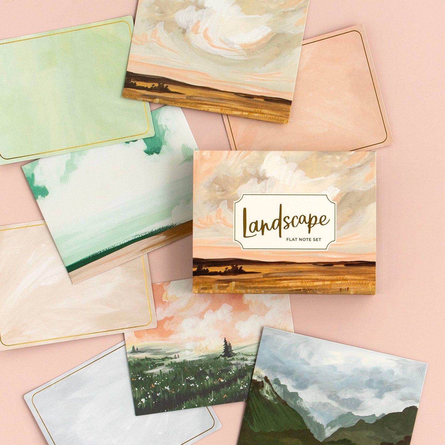 Landscape Envelope Flat Note Set