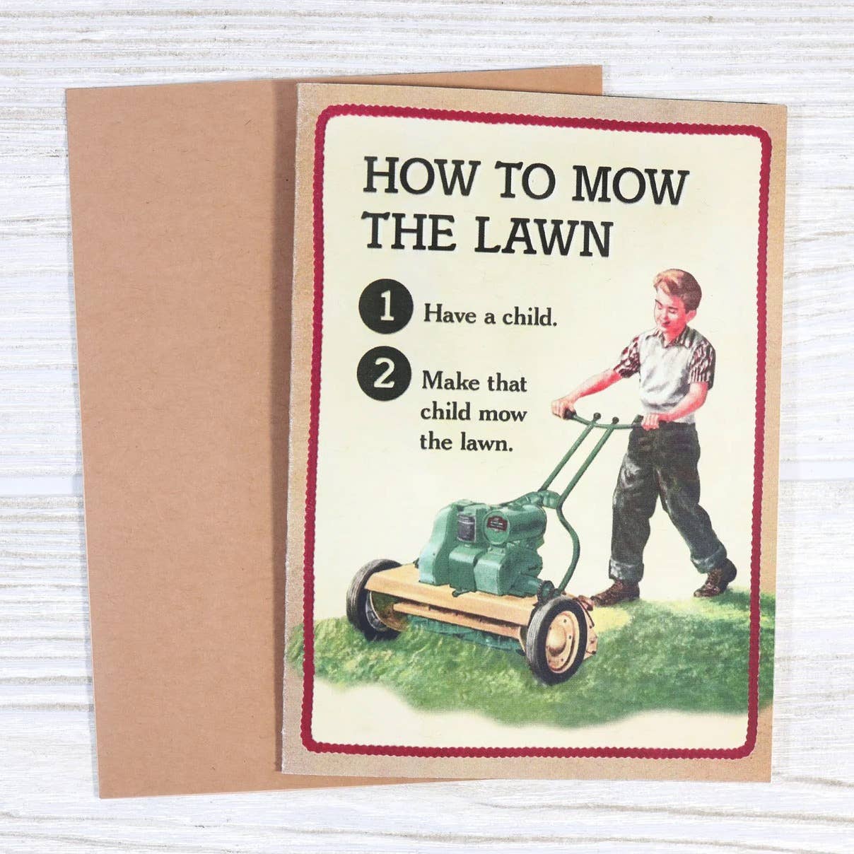 How to Mow the Lawn - Funny Father's Day Card