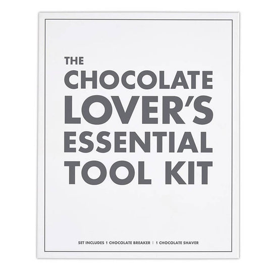 Face to Face Chocolate Tool Kit Book Box: Box: 7.75" W x 9.5" L x 1" D, Tools- Shaver: 7.25" L x 3.5" W, Breaker: 7.5" L x 1.625" W