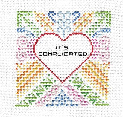 Ornate DIY Customizable Heart : Deluxe Cross Stitch Kit