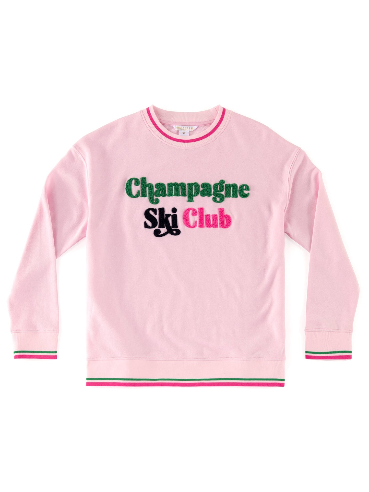 "CHAMPAGNE SKI CLUB" SWEATSHIRT: LARGE