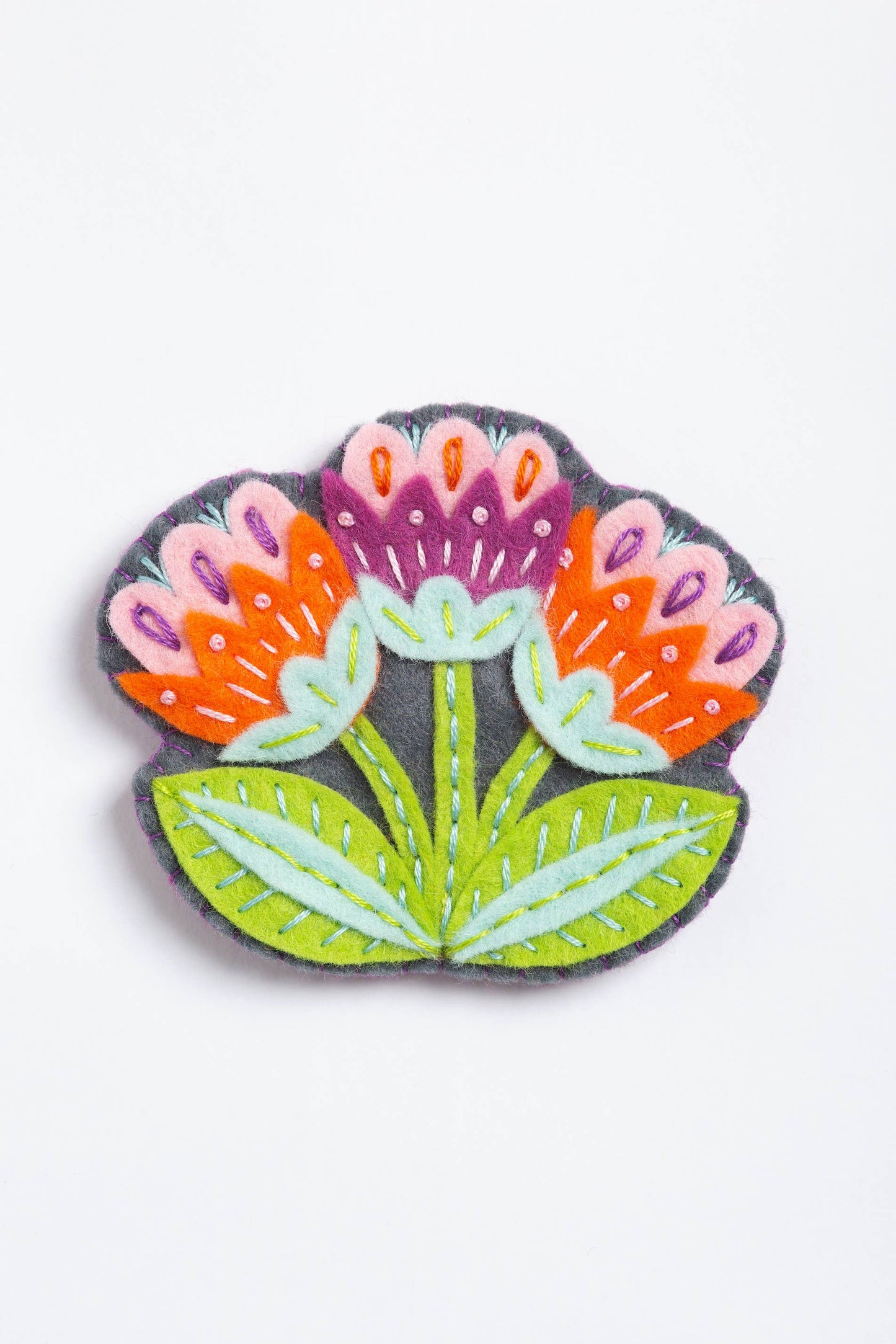 Marianne Flower Felt Craft Brooch Kit | Complete Craft Kit