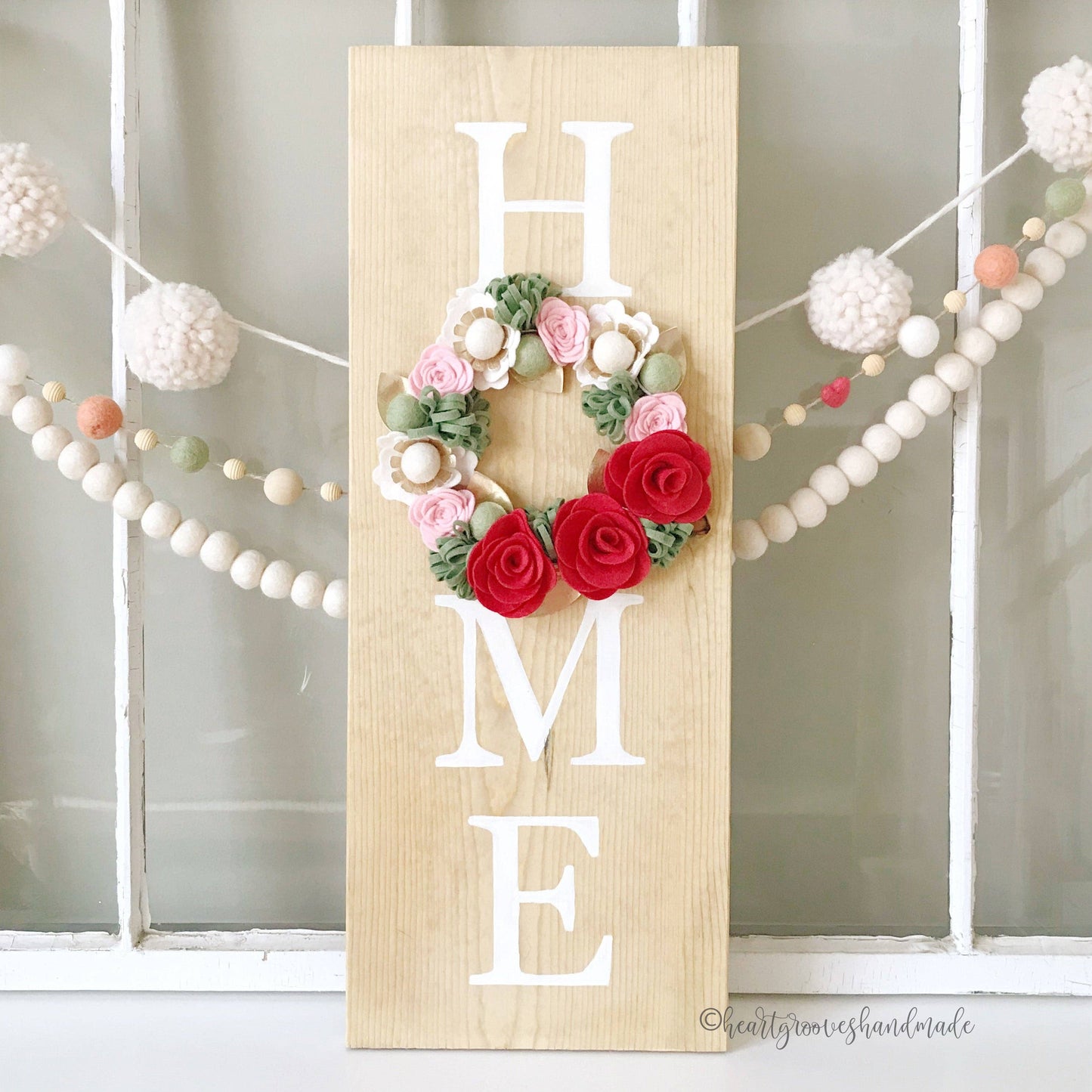 Felt Flower Wreath Craft Kit | Strawberry Mint
