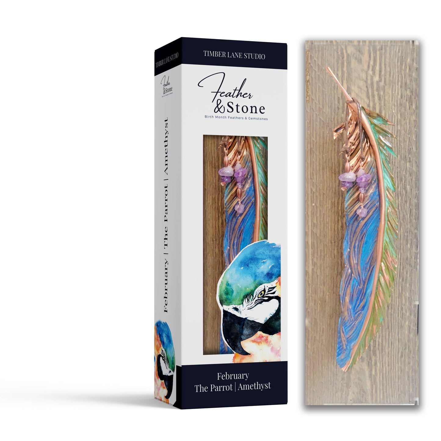 Feather + Stone Birth Month Feathers: October