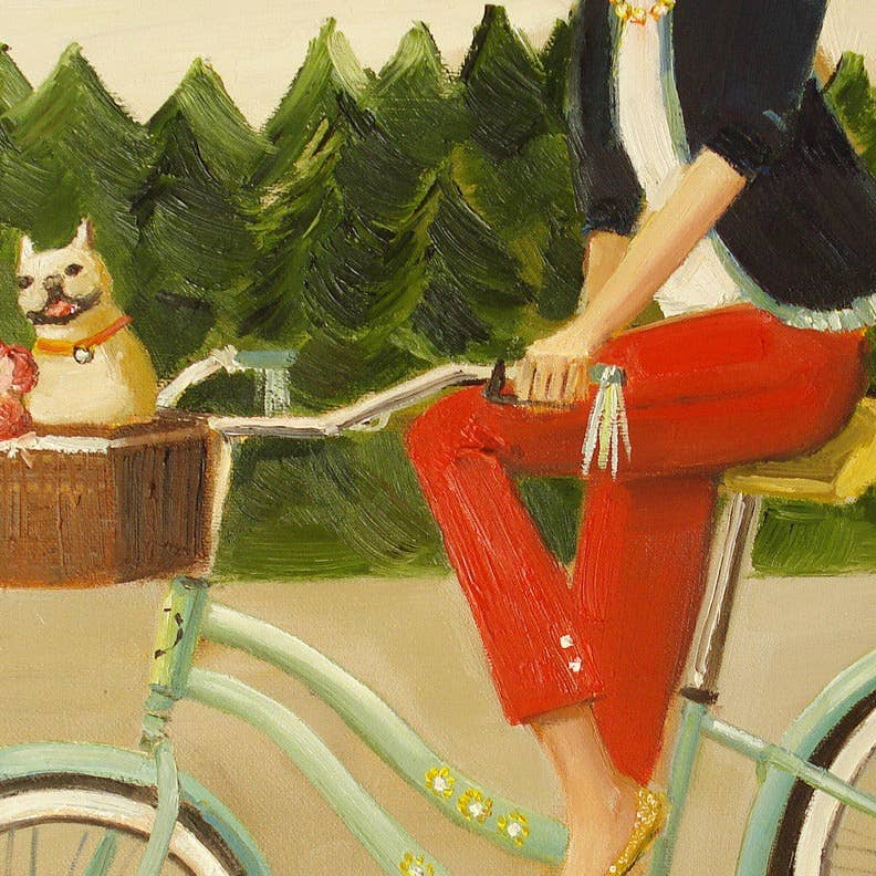 Francine And Her Frenchie Art Print - 8.5 X 11