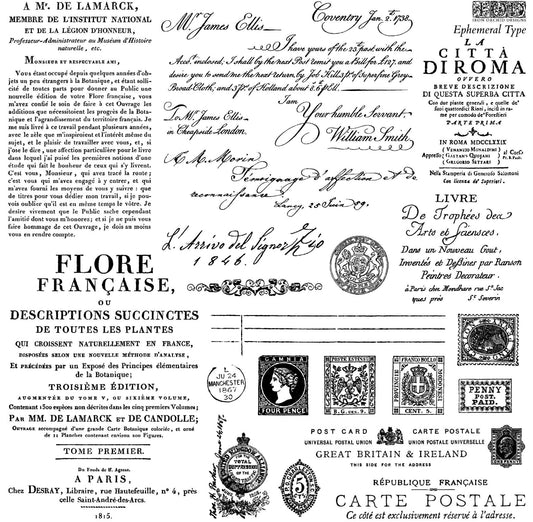 Ephemeral Type 12x12 IOD Stamp™