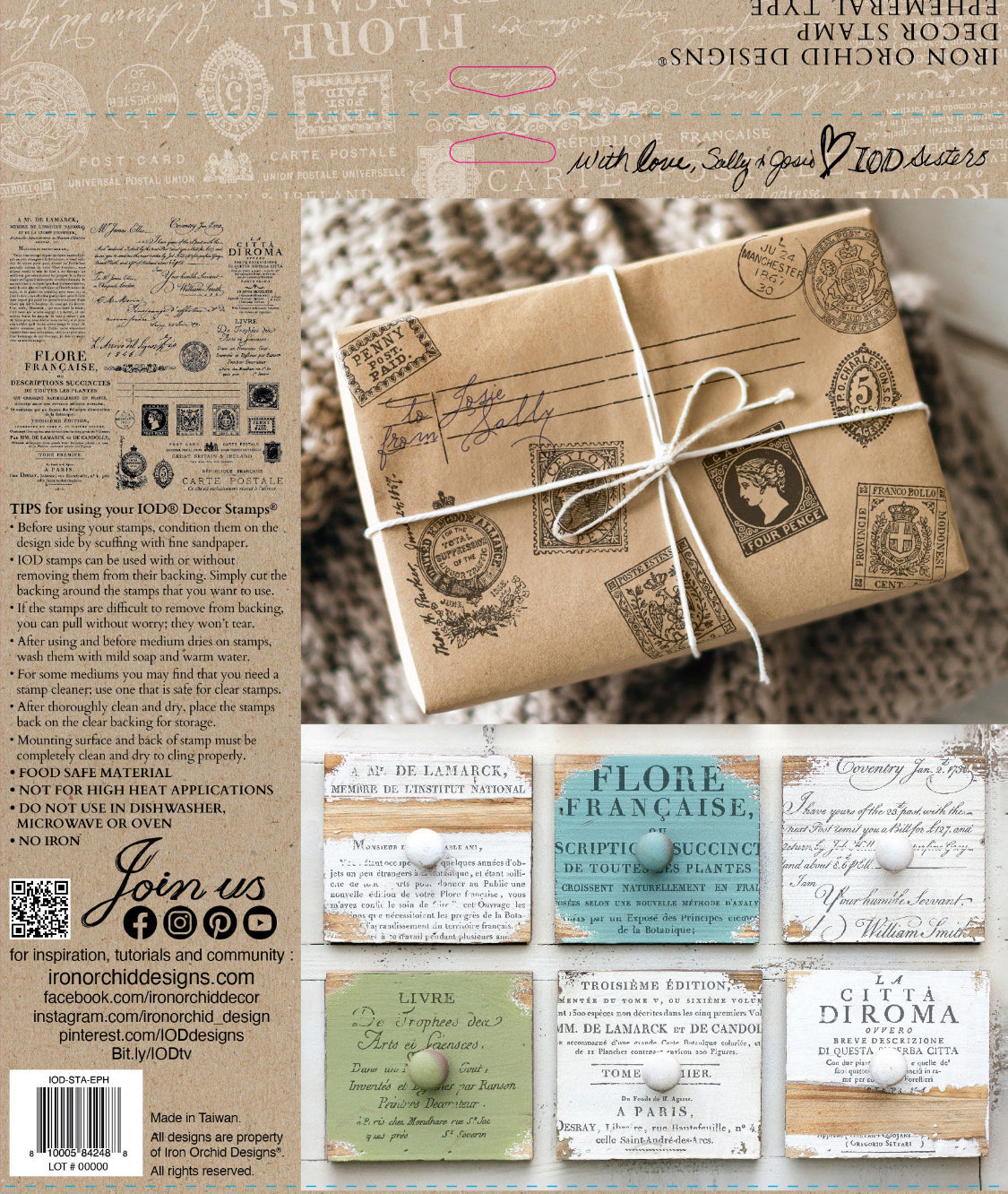 Ephemeral Type 12x12 IOD Stamp™