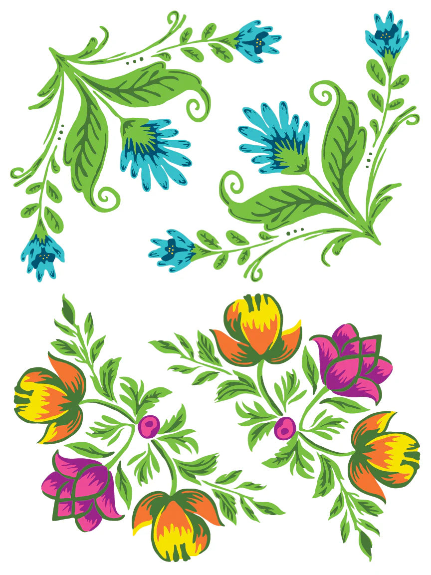 VIDA FLORA by Debi Beard IOD Paint Inlay 12x16 Pad