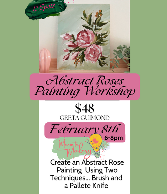 2/8/25 Abstract Roses Painting SOLD OUT