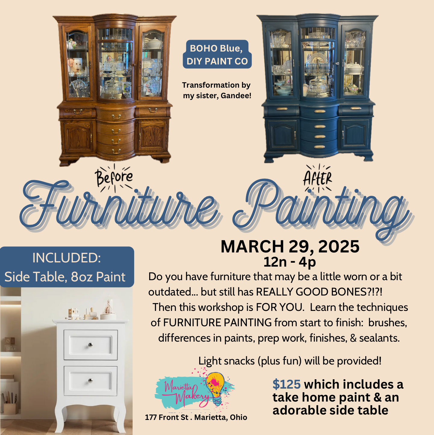 3/29/25  Furniture Painting 101