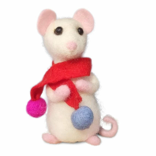 Wee Winter Mouse Needle Felting Craft Kit