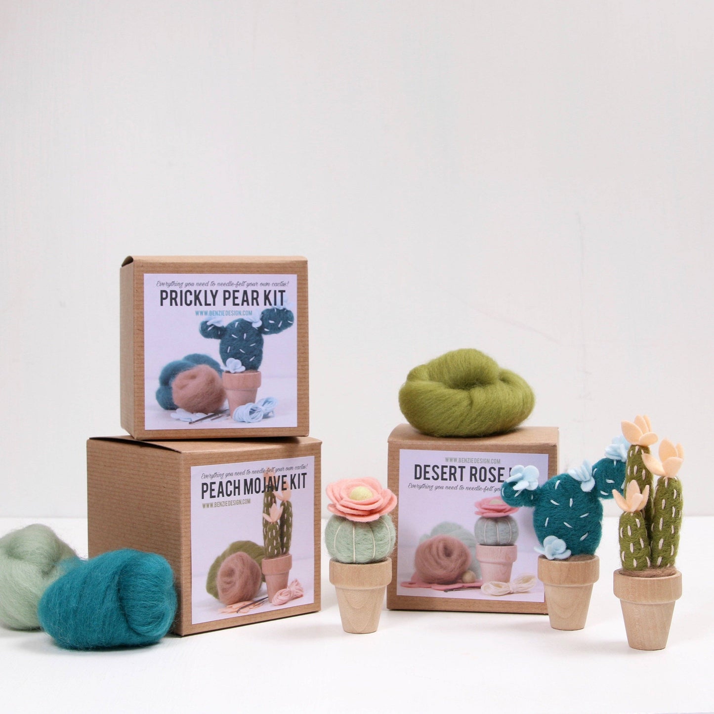 Needle Felting Kit, Peach Mojave: Needle Felting Kit