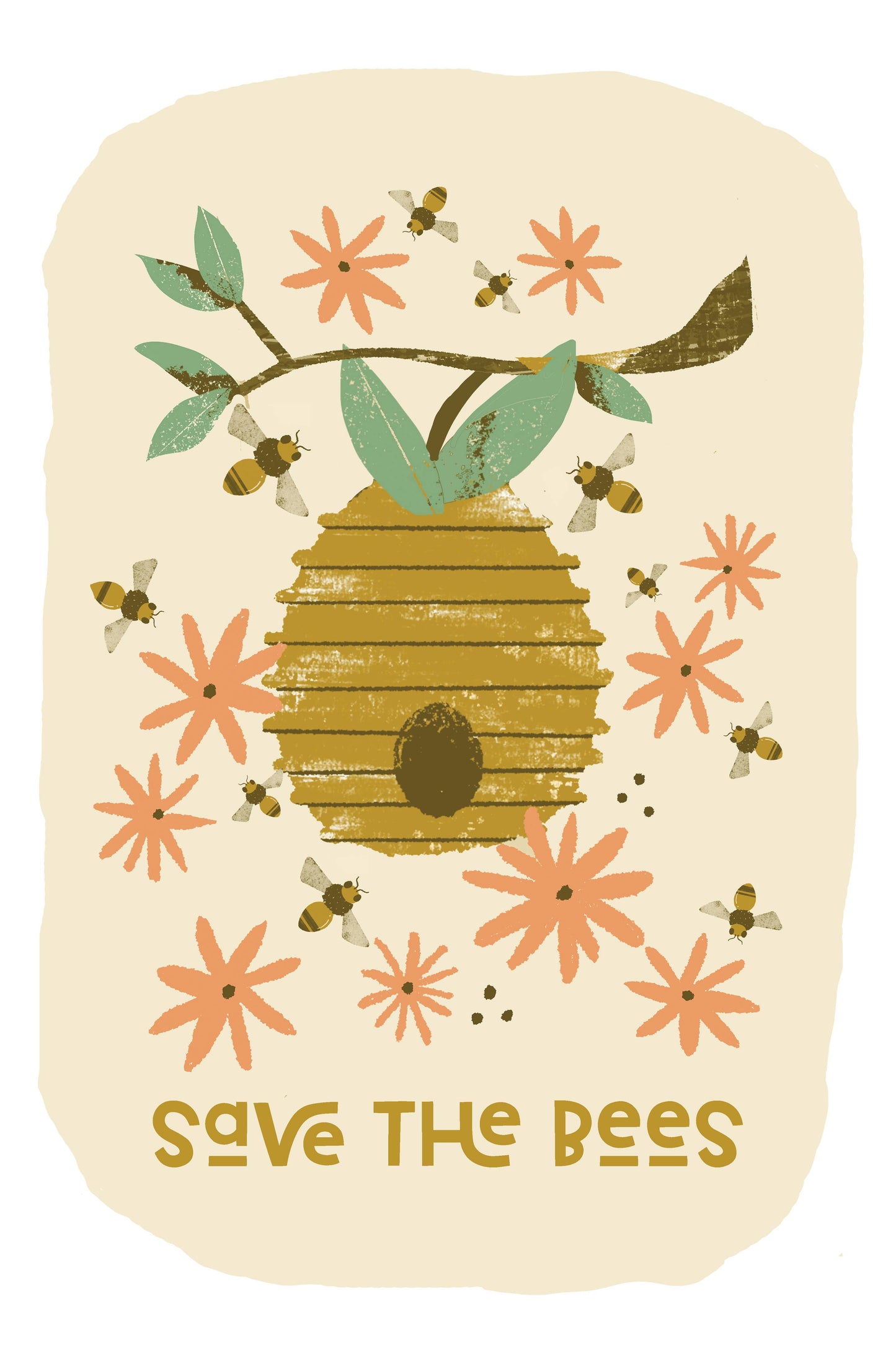 Save the Bees Paint-by-Number Kit for Kids: Kit + Magnetic Frame