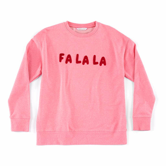 "FA LA LA"  SWEATSHIRTS, BUBBLE GUM