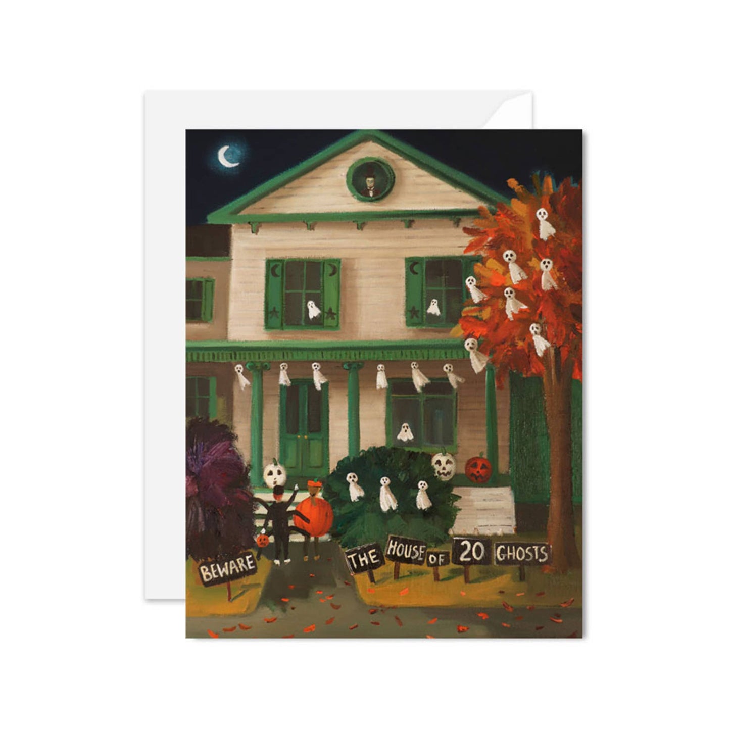 The House Of Twenty Ghosts. Halloween Card JH1192