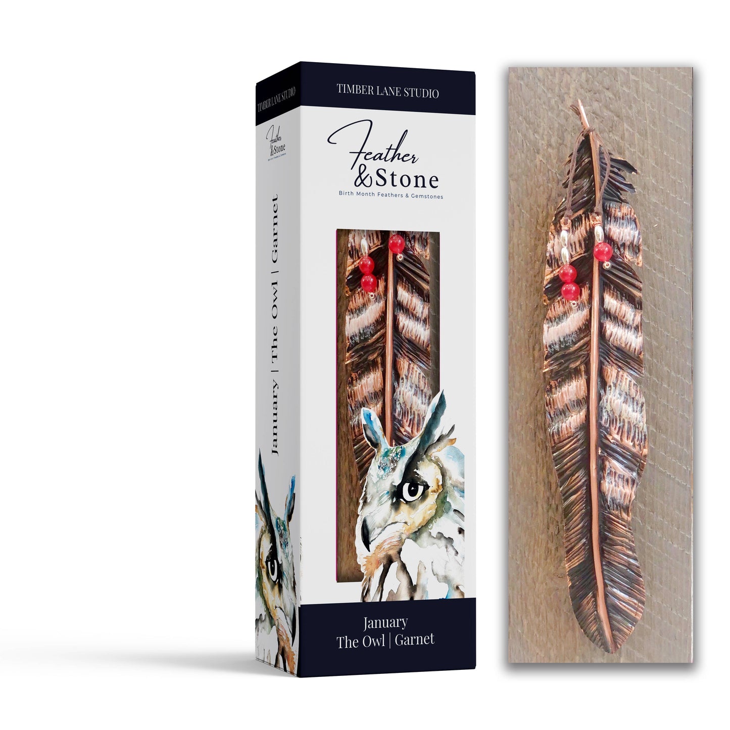 Feather + Stone Birth Month Feathers: July