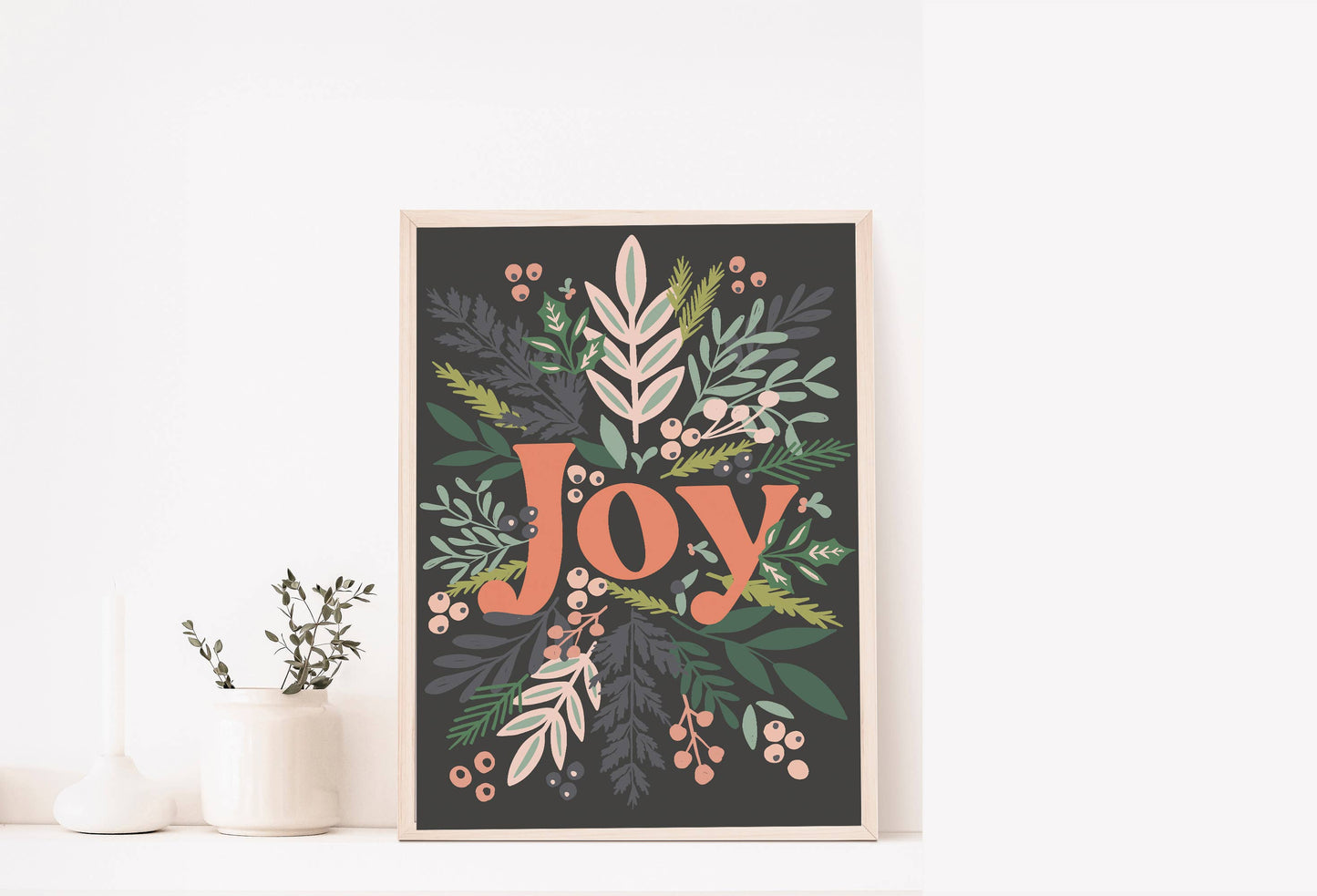 Holiday Joy 12 x 18" Paint by Number Kit: Kit + Magnetic Frame