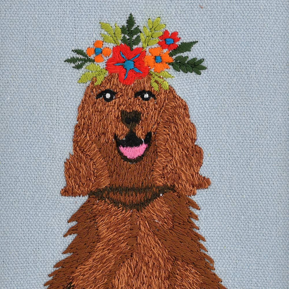 DOG BLUE BASE WALL ART 6x8"