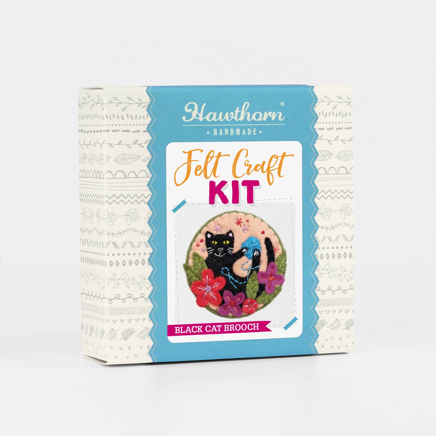 Black Cat Felt Craft Brooch Kit | Complete Craft Kit
