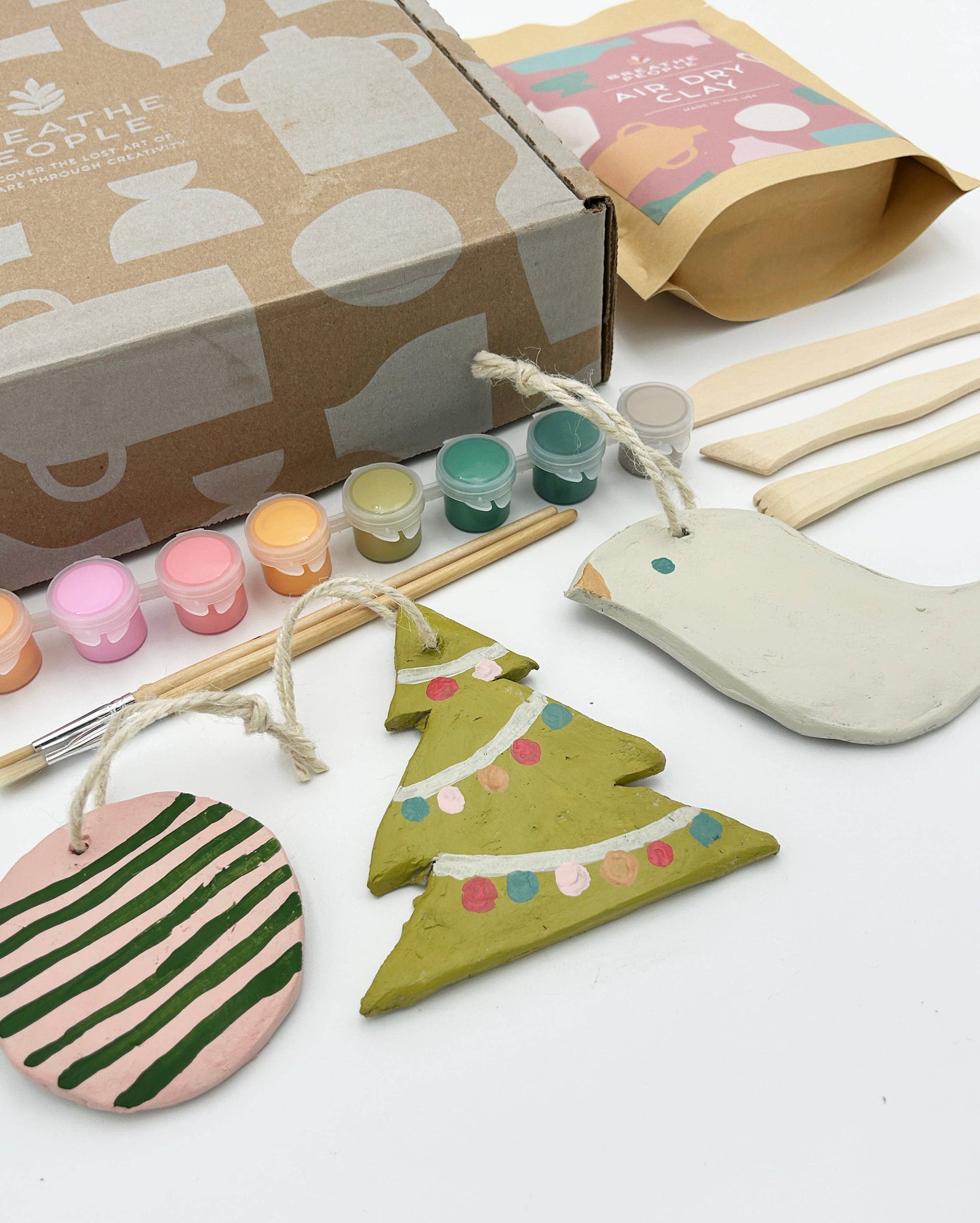 Holiday Ornaments Clay Date Activity Kit- Clay Kit for Two