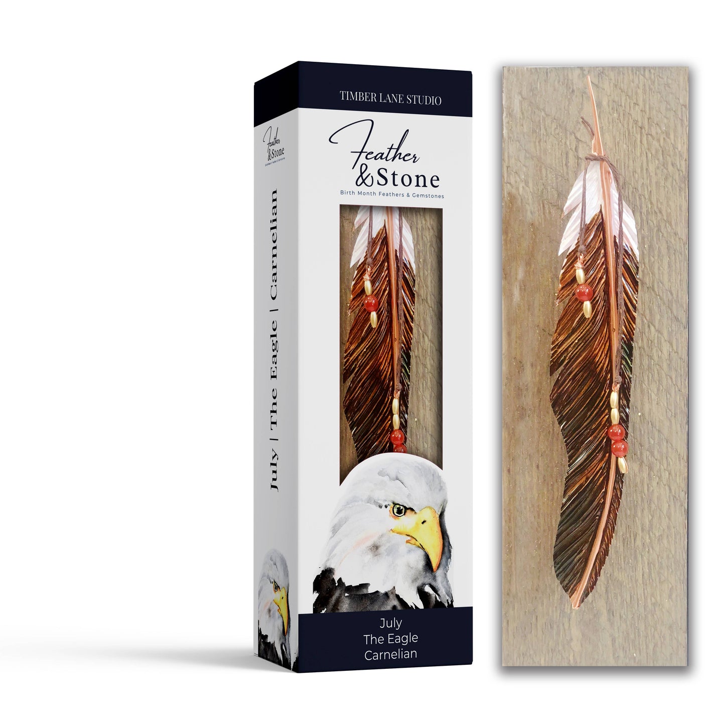 Feather + Stone Birth Month Feathers: February