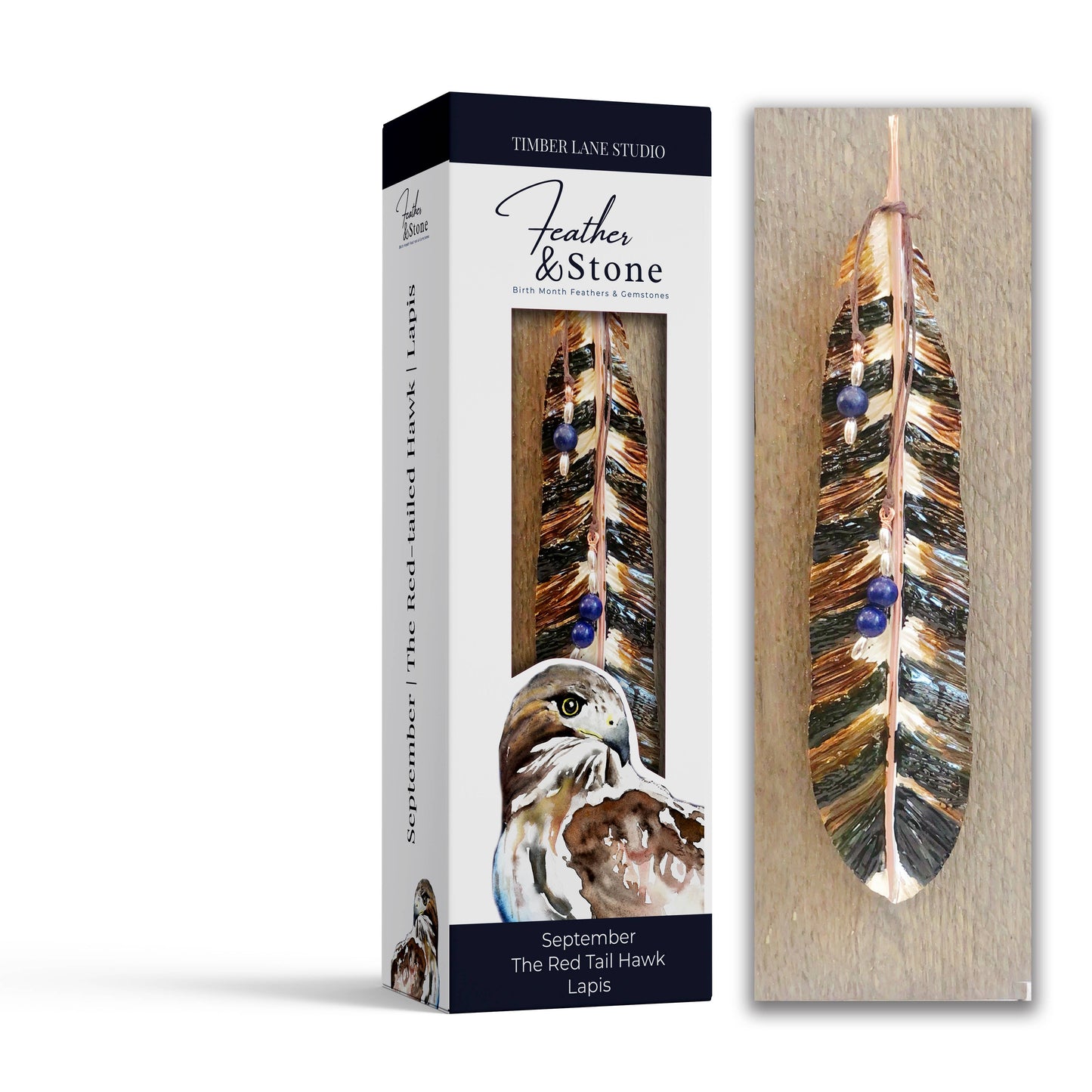 Feather + Stone Birth Month Feathers: March