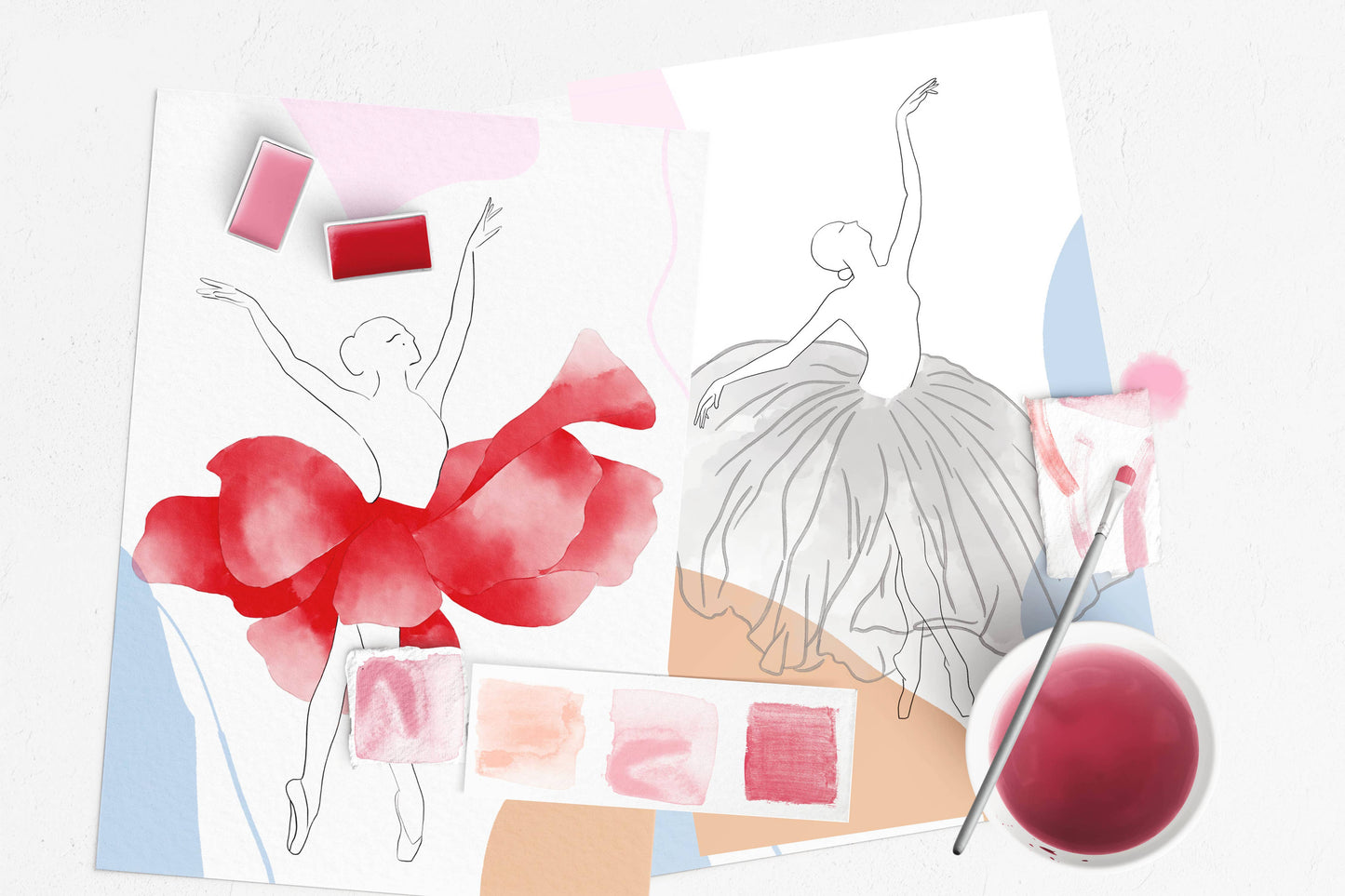 Flower Girls watercolor painting kit