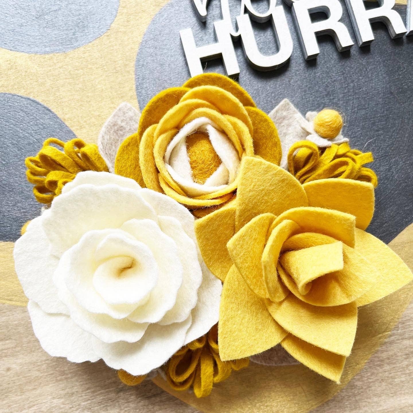 Felt Flower Floral Trio Craft Kit | Gold Rush