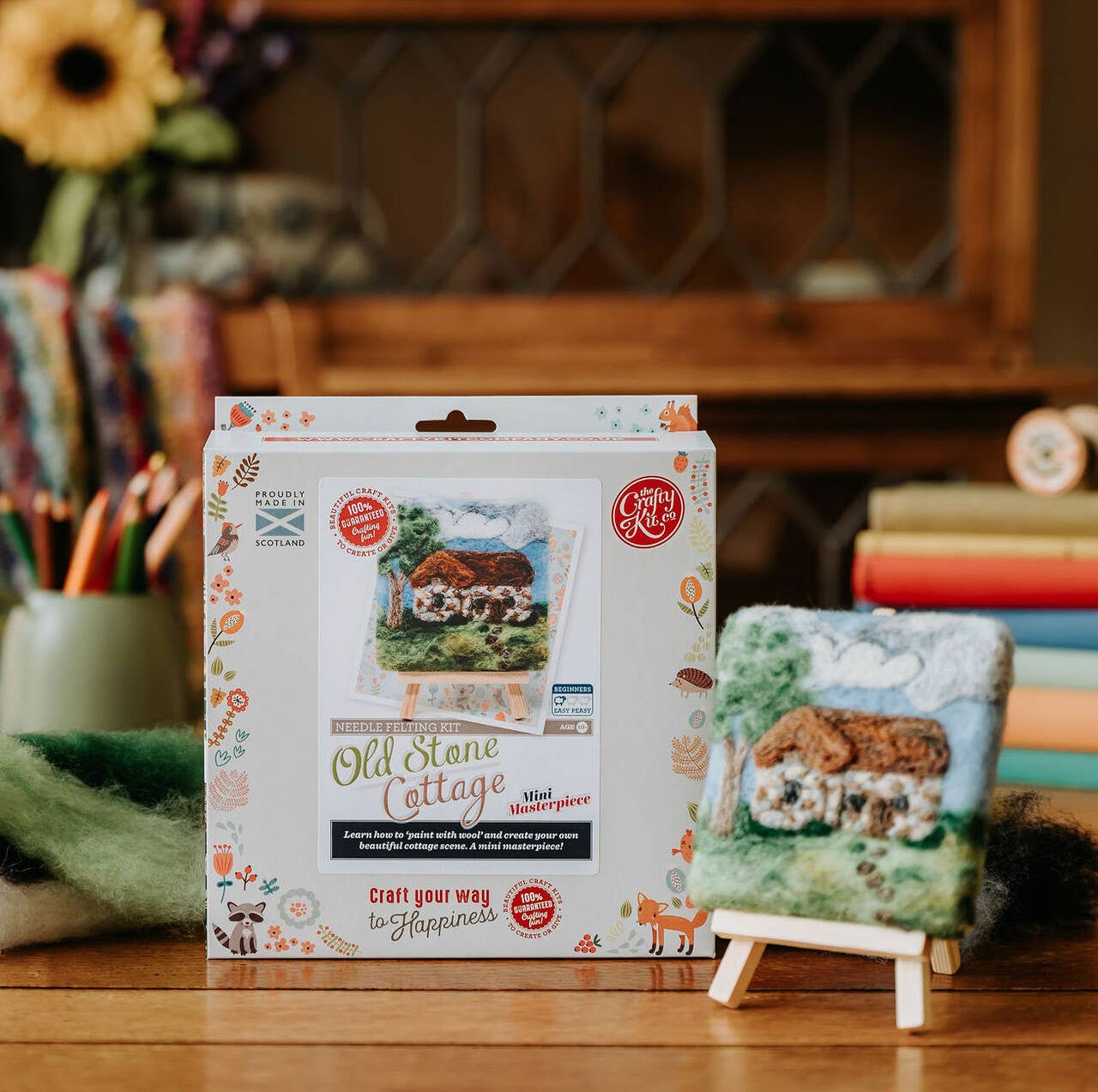 Paint with Wool:Mini Masterpiece Old Stone Cottage Craft Kit