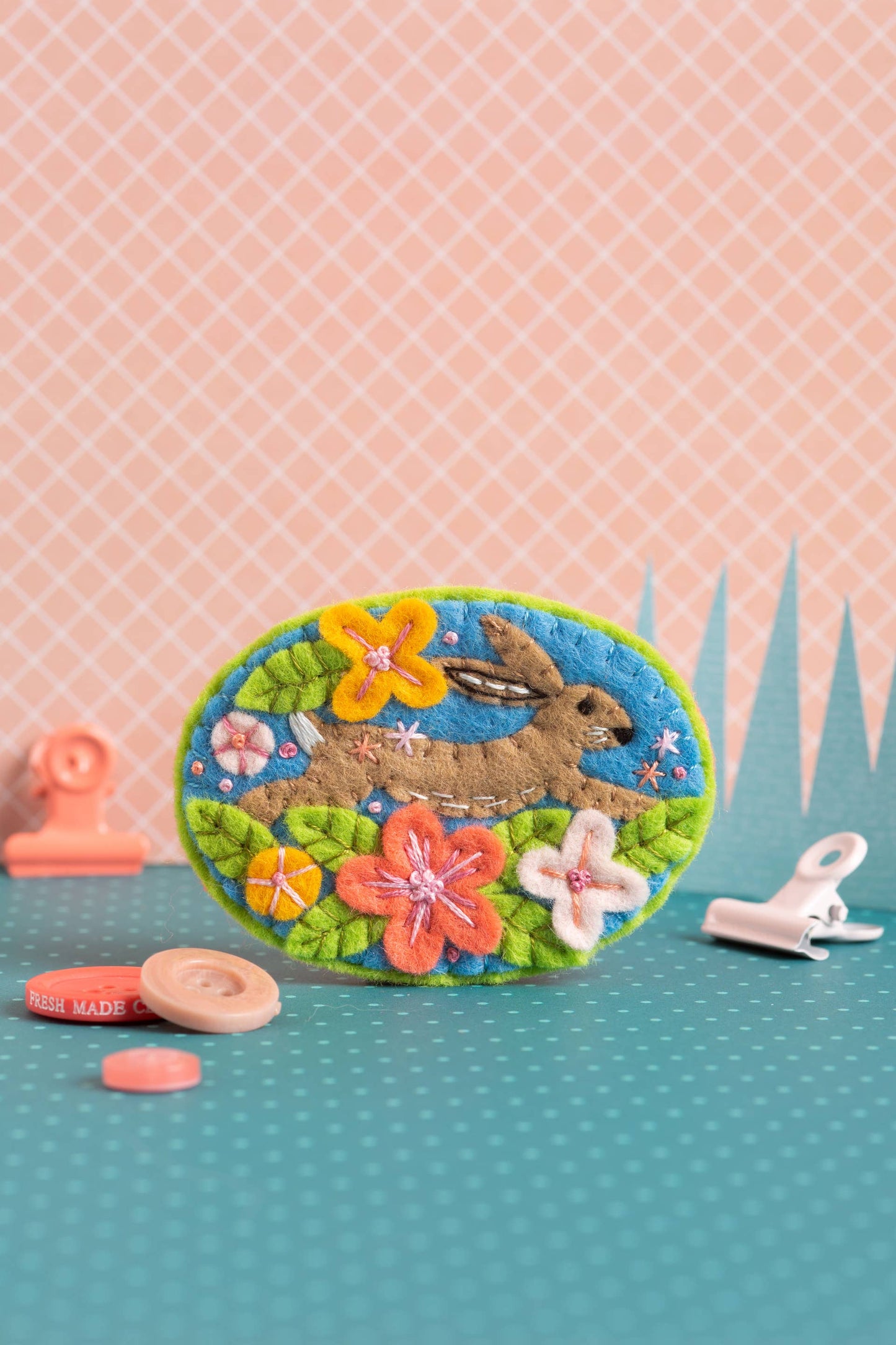 Hare Felt Craft Brooch Kit | Complete Craft Kit