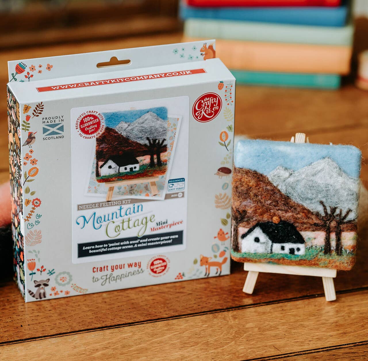 Paint with Wool:Mini Masterpiece Mountain Cottage Craft Kit