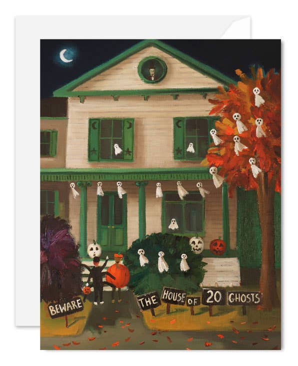 The House Of Twenty Ghosts. Halloween Card JH1192
