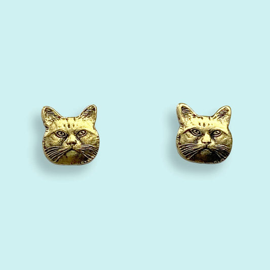 Here Kitty Cat Stud Earrings