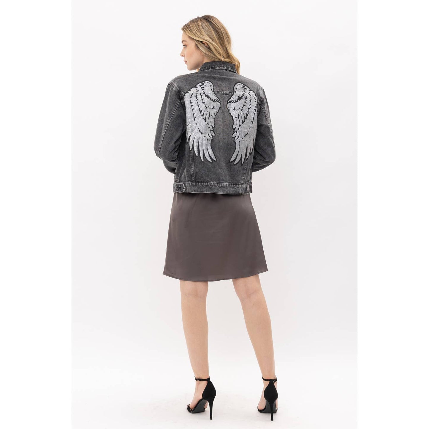 DENIM JACKET WING SEQUENCE PATCH: BLACK / L