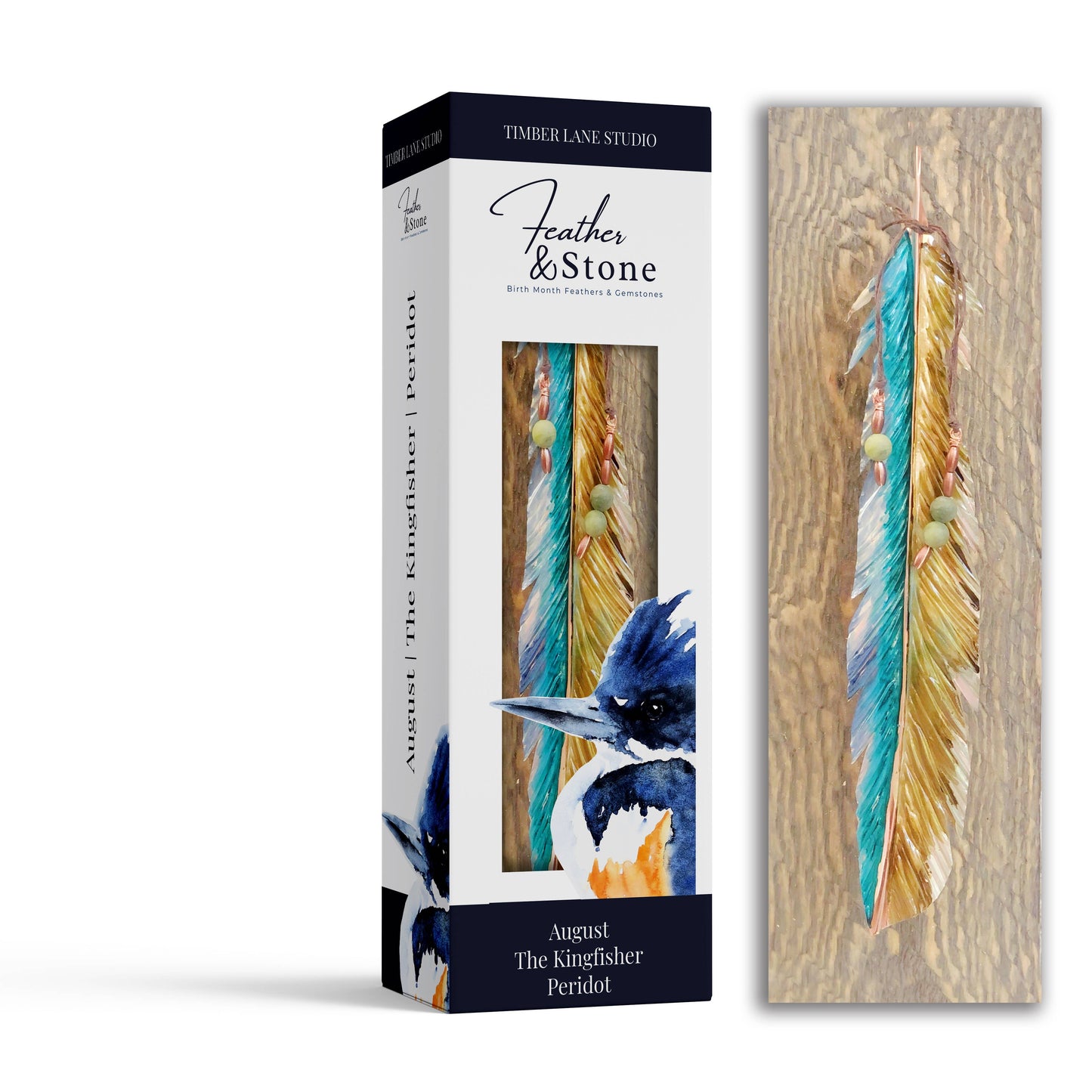 Feather + Stone Birth Month Feathers: August