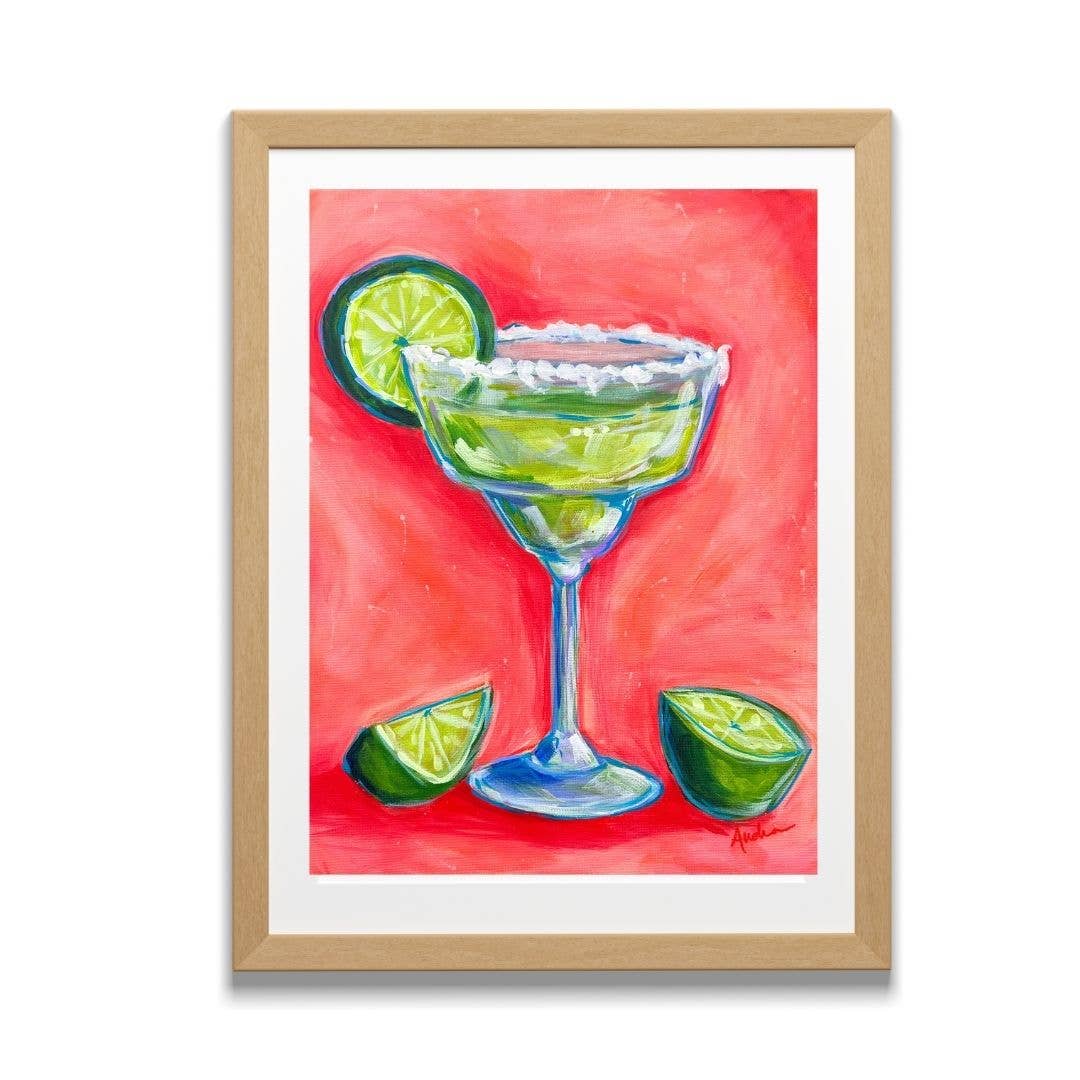 Margarita Cocktail Reproduction Art Print - On Paper or Canv: 5x7 on paper