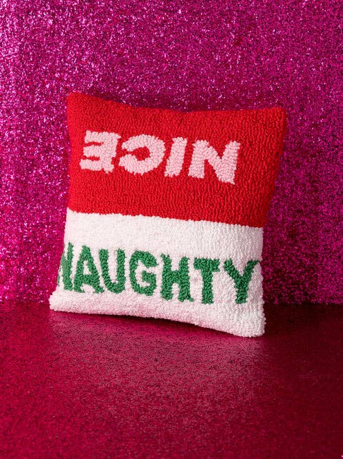 NAUGHTY / NICE PILLOW, MULTI