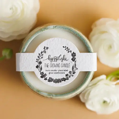 Ida | Growing Candle, flower seed-label, gifts, candles: Rosemary + Sage