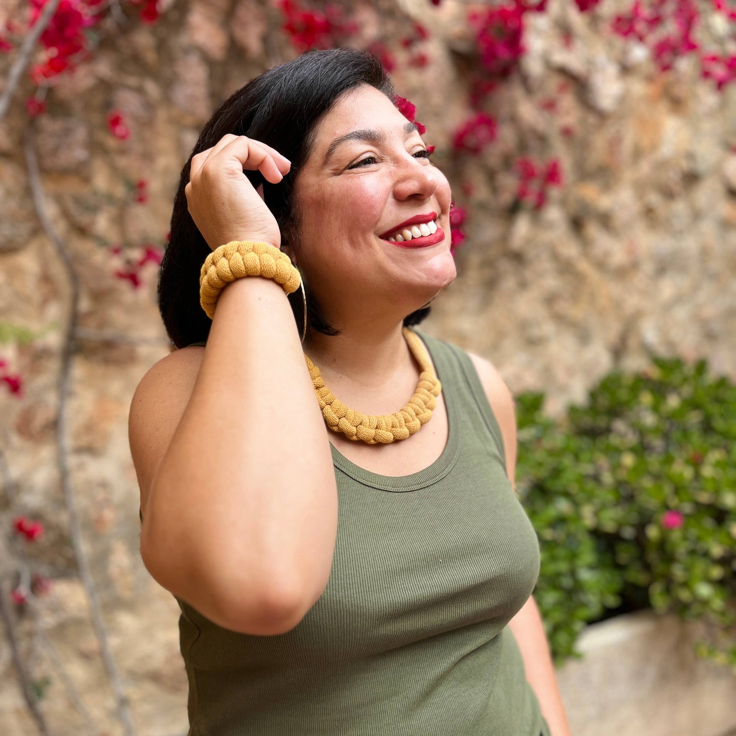 Macrame Kit, Rope Jewellery - Yellow, Navy and White